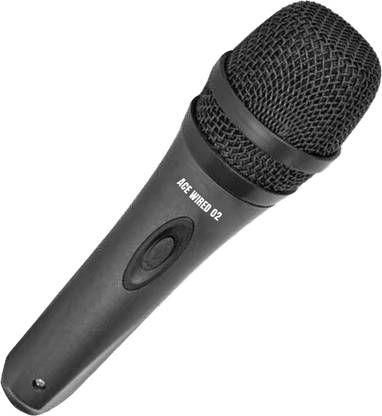 Acesquare Wired New Advanced Featured Mike | Good Singing | Ace 02 (Black) Microphone