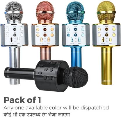 MZ MIC12 (KARAOKE MIC WITH SPEAKER) Rechargeable FM Radio Voice Changer Microphone