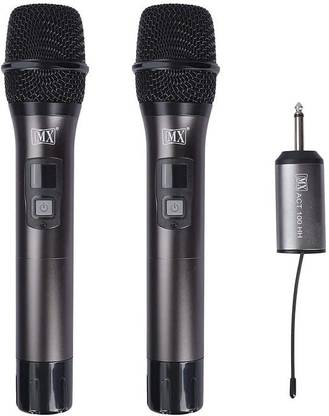 MX UHF Variable Frequency Wireless Microphone-2 LED-Display MICS, Receiver Microphone