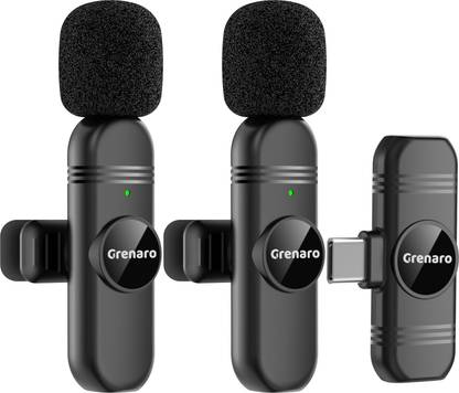Grenaro Mic for Youtuber, Lavalier Wireless Mic For Vlogging/Recording For Type C Microphone