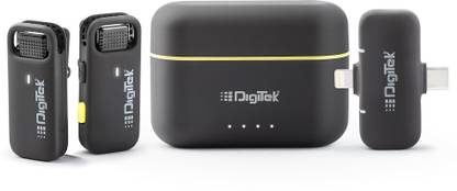 DIGITEK DWM 103 Wireless Microphone with Dual Interface Type C & Lightning Connector Microphone