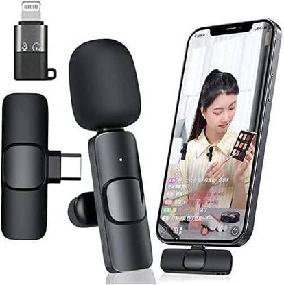 BASS BLING Wireless Lapel Mic for YouTube, Vlogging, Recording for Android/Lightening/PC Microphone