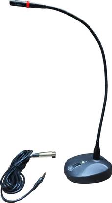 KH Table Meeting Microphone/Table Gooseneck Wired Microphone System - Table Mounted Corded Voice Condenser Mic with Pop Filter - XLR to 1/4'' Sound Cord - for Karaoke, Conference Microphone