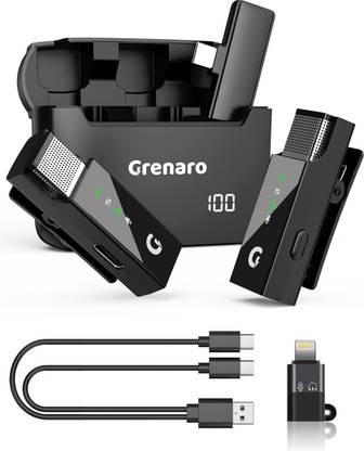 Grenaro S13 Pro Digital Display Wireless Microphone for Android/iPhone Microphone