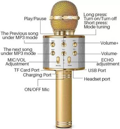 Nilesawar T504 WS 858 New Karaoke Mic Best Quality For Interview (Pack of One) Microphone