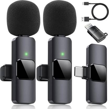 AMUSING Easy connect Lapel mic for online teacing, vlog for Android/ios/PC Microphone Microphone