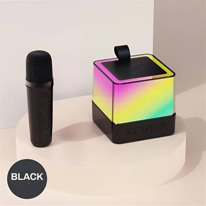 Kay-Joy Karaoke with 1 Wireless Microphone, Portable Bluetooth Speaker with Led Light Microphone