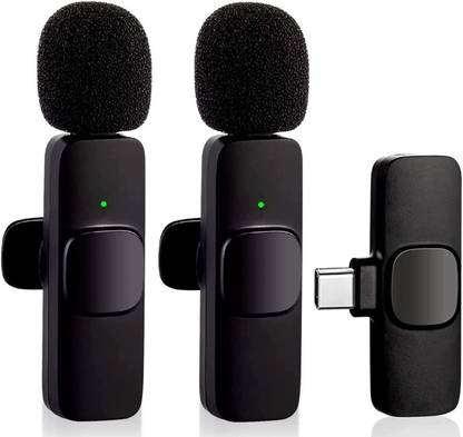 MOOZMOB K9 Wireless Mic for Type C Mobiles for Youtube Dual User Wireless Collar Microphone