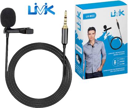 LIVIK Dynamic Lapel Collar Mic Voice Recording Filter CollarMic for Youtube SmartPhone Microphone