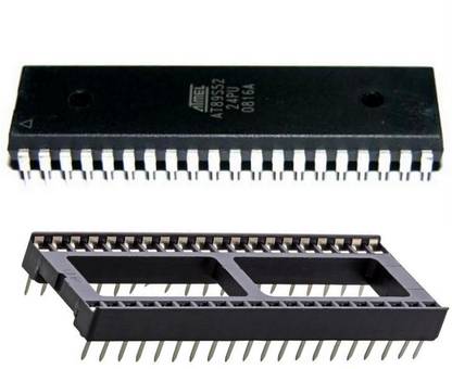 MY TechnoCare AT89S52 ATmel 8051 Microcontroller+40Pin DIP IC Socket|8051 Microprocessor 8-Bit RISC Processor