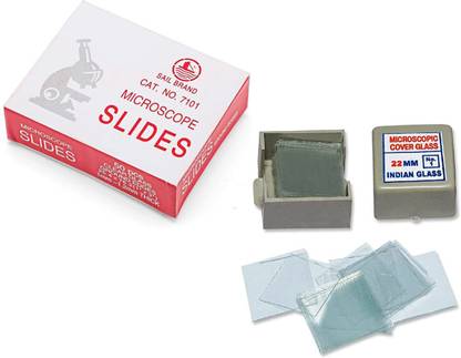 Clear & Sure Microscope Glass Slide and Microscope Cover Slips Microscope Slide Box