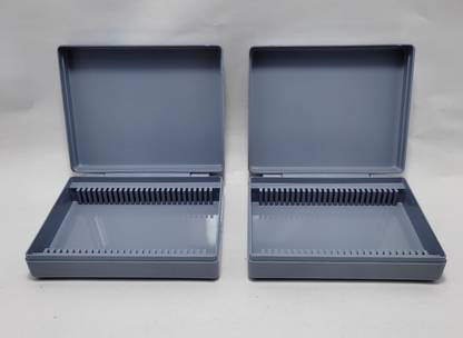 moolenterprises Microscope slide box 25 slide 75 mm x 25 mm pack of 2 Microscope Slide Box