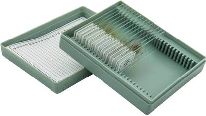 COMETEK Microscope Slide Set - Basic - Set of 50 - in Plastic box Microscope Slide Box