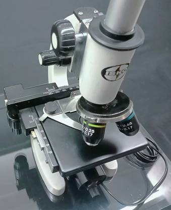 ISKO Triple Nose Microscope 450X Magnification with LED Light Microscope Slide Box