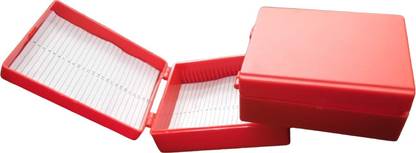 Precise Combo Pack of 25 Slide Capacity Slide Box (Pack of 2) Microscope Slide Box