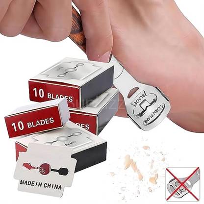 Trendy Look Corn Plane/Foot Callus Remover/Hard Skin Heel Shaver/Pedicure Cutter Blades Microtome Blade