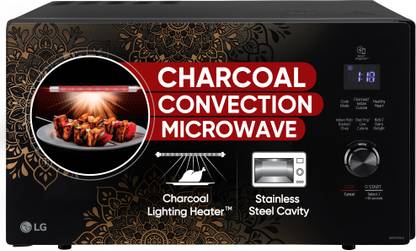 LG 28 L Diet Fry and 360 Degree Motorised Rotisserie for crispy and tasty bar-be-que recipes, Charcoal Convection Microwave Oven