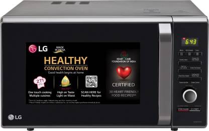 LG 28 L Diet Fry and with 360 Degree Motorised Rotisserie for crispy and tasty bar-be-que recipes Convection Microwave Oven