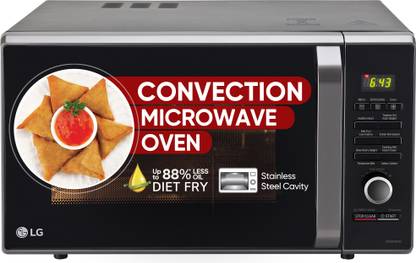 LG 28 L Diet Fry and with 360 Degree Motorised Rotisserie for crispy and tasty bar-be-que recipes Convection Microwave Oven
