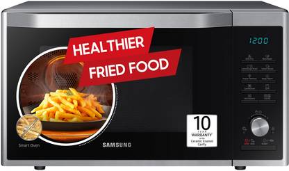 Samsung 32 L Slim Fry, Curd Making, Ceramic Enamel Cavity, Drop down door Convection & Grill Microwave Oven