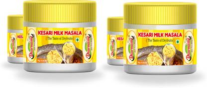Dharmasut by Dharmasut Rich Milk Masala Powder 40g (10g*Pack of 4) | Kesari Milk Masala 40g