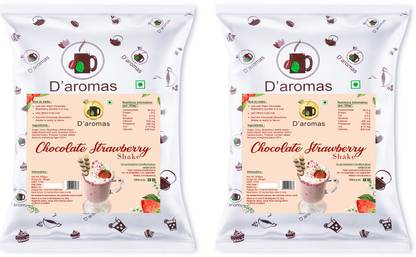 D'aromas Chocolate Strawberry Shake Premix | Instant Milkshake Powder Energy Drink