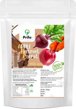 Prifo ABC Chocolate Milk Mix Powder-Apple Beetroot Carrot Powder | Chemical Free