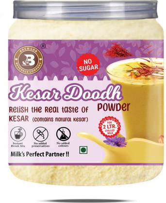 Brew Lab Natural & Flavorful Kesar Doodh No Sugar Powder | Relish The Real Taste of Kesar