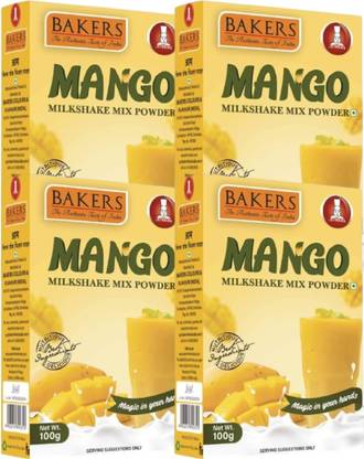 Bakers Milk Shake Mix | Mango Flavour | Instant Drink Mix| Smooth as Silk