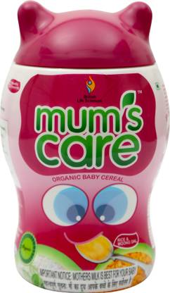 BRITISH LIFE SCIENCES PVT LTD Mums Care Organic baby cereal For 6 months Source of Protein&Fiber Rice&Moongdal