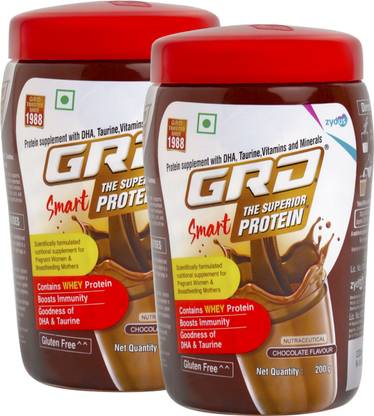 GRD Smart Protein Drink for Pregnant Women & Lactating Mothers- Chocolate, Pack of 2