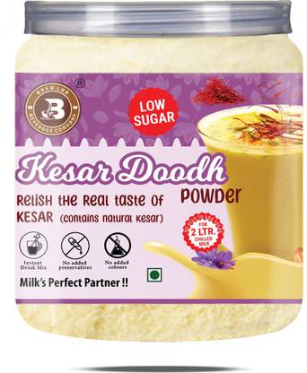 Brew Lab Kesar Doodh Low Sugar | Milk Perfect Partner Real Taste of Kesar |