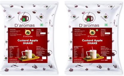 D'aromas Custard Apple Shake Premix | Instant Sitafal Milkshake Powder Energy Drink