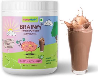 Trick Or Treat BRAINIFY Nutrition Drink Powder for 2-16 Yrs | 7 Herbs | Chocolate