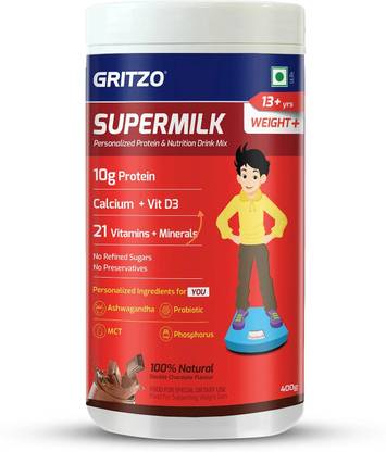Gritzo SuperMilk Weight+ (13+y), 10g Protein (Double Chocolate)