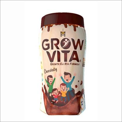 Grow Vita Growth ka Naya Formula Nutrition Malt Base Milk Food Essential Nutrients Available