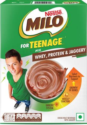 NESTLE Milo Nutrition Drink For Teenagers,With Whey,Protein & Jaggery