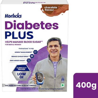 Horlicks Diabetes Plus Chocolate, 400G|Helps Manage Blood Sugar | Starts Working From Day 1