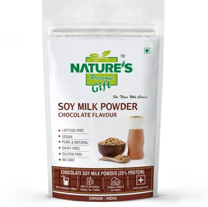 Nature's Precious Gift Soy  - Chocolate Flavor [Vegan , Non-GMO , 25% Protein] - 100 GM Flavored Milk Powder