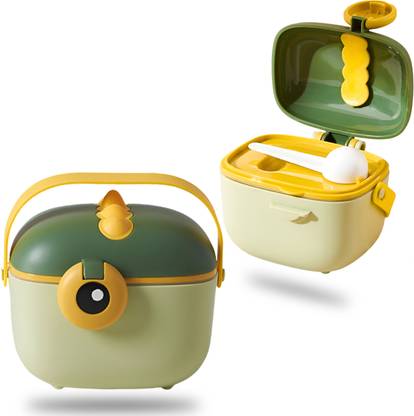 Bembika Milk Powder Storage Container with Scoop and Leveller- Green (400 ML)