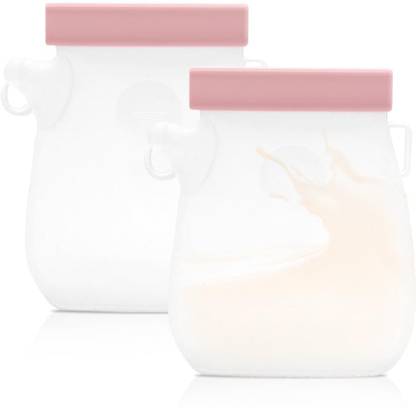 Climberty Breastmilk Storage Bags Reusable Silicone Pour Nozzle