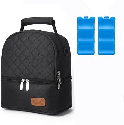 ELEPHANTBOAT Breastmilk Storage Bag with Ice Pack & Shoulder Strap, Double Layer Breastmilk