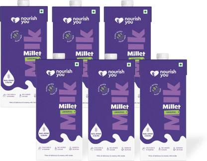 Nourish You Plant Based Millet Mlk With Goodness of Ragi, Jowar, Bajra & Oats 1000ml Each Normal