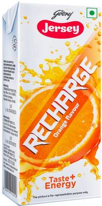 Godrej Jersey Recharge Orange Flavoured Milk 180ml TP