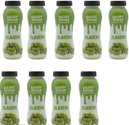 Dairy Power Flavoured Milk Elaichi 180 ml,Milk Based Drink(Pack of 9) Elaichi Flavoured
