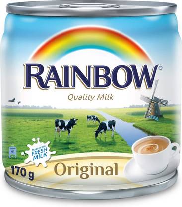 RAINBOW Evaporated Quality Fresh Milk Original (Imported) 170g