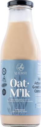 Alterati Unflavored Oat Milk - 500 ml | No Added Preservatives | Split-Proof | Vegan