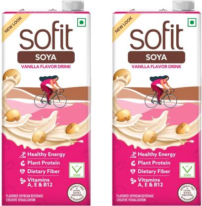 Sofit Soya Vanilla Flavor Drink - Pack of 2 (1 Ltr each)