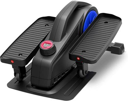 DOLPHY Mini Magnetic Under Desk Elliptical with Adjustable Resistance & LCD Monitor Mini Pedal Exerciser Cycle