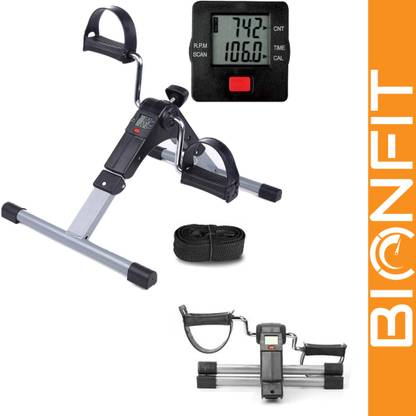 BIONFIT Mini Exercise cycle for Home with Adjustable Resistance, Exercise Bike Mini Pedal Exerciser Cycle